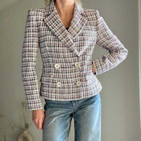 Zara Blazer Double Breasted Weaved Textured - Picture 5 of 9